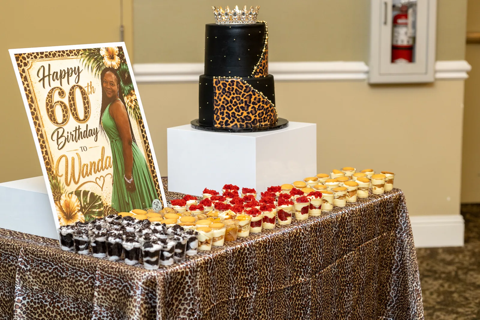Black and gold celebration cake
